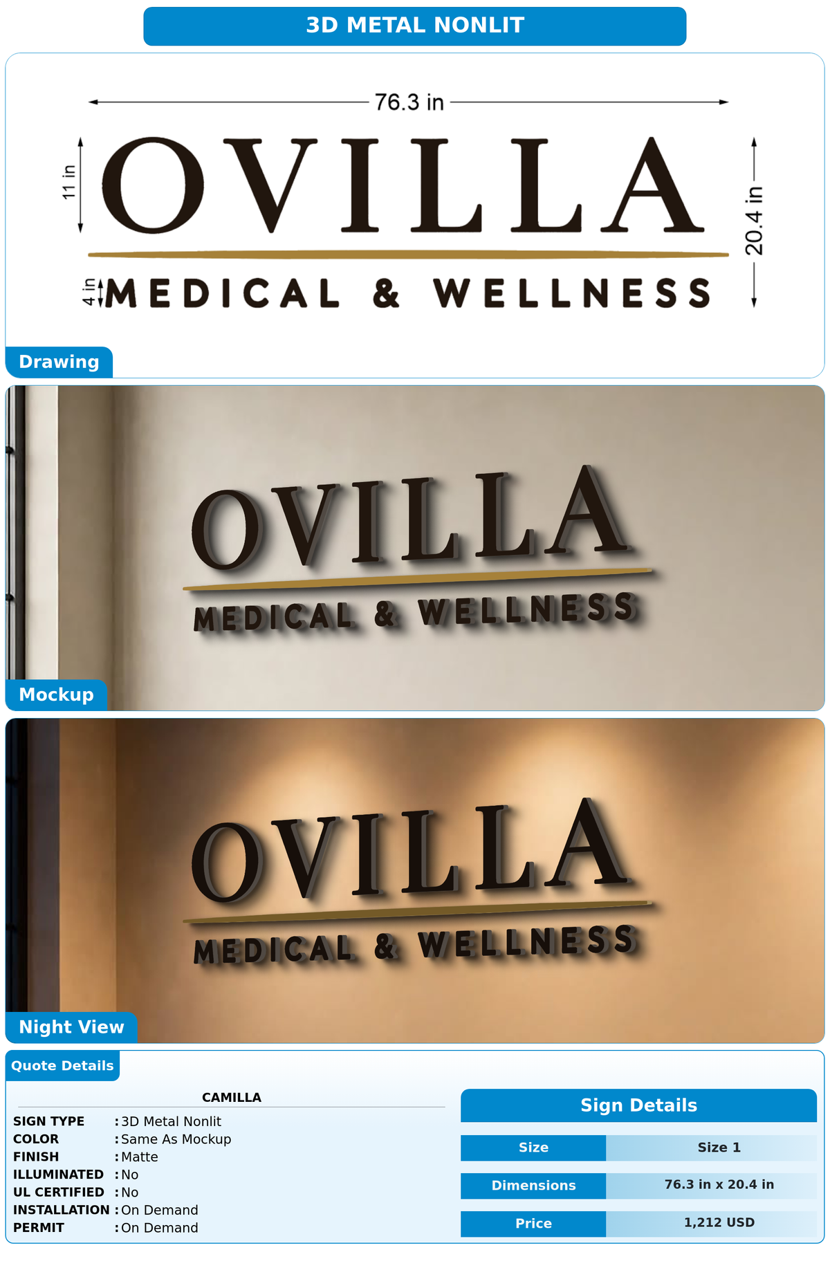 CUSTOM MOCKUP SIGN FOR Camilla