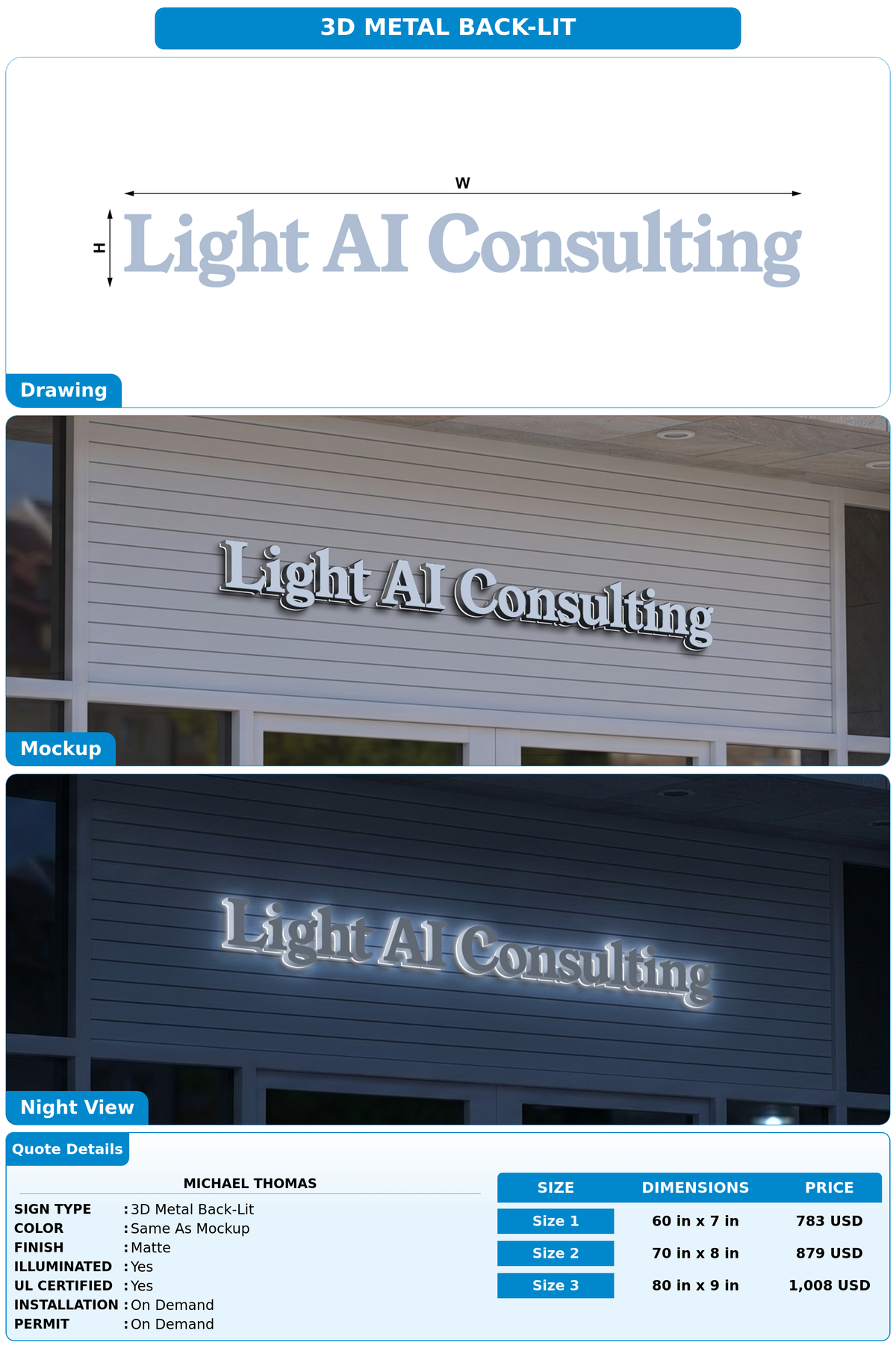 CUSTOM MOCKUP SIGN FOR Michael Thomas