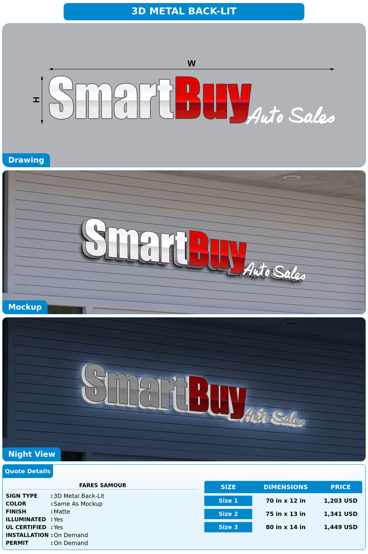 CUSTOM MOCKUP SIGN FOR Fares Samour