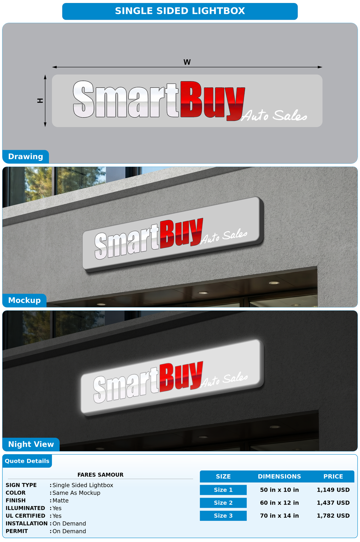 CUSTOM MOCKUP SIGN FOR Fares Samour