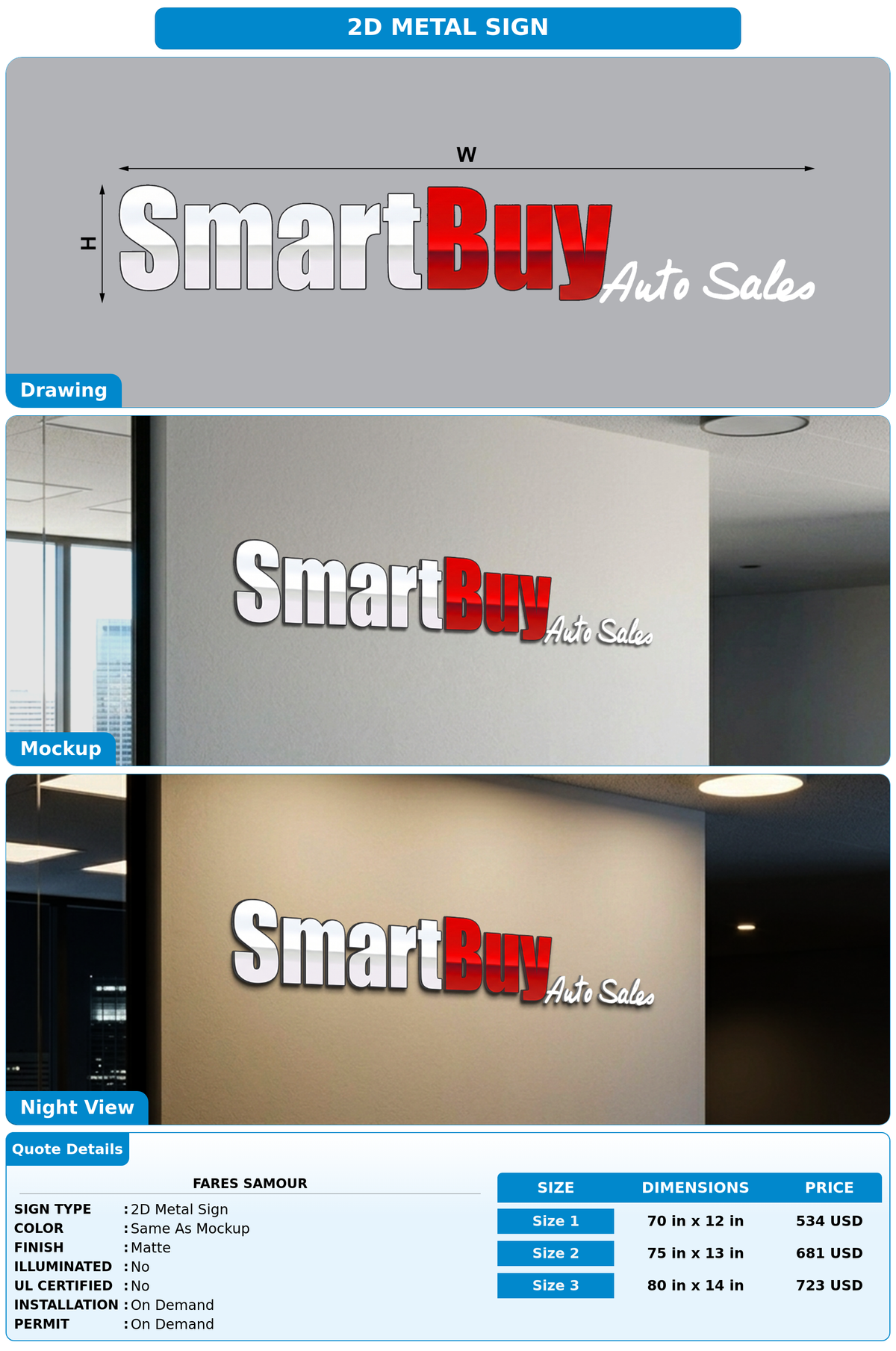 CUSTOM MOCKUP SIGN FOR Fares Samour