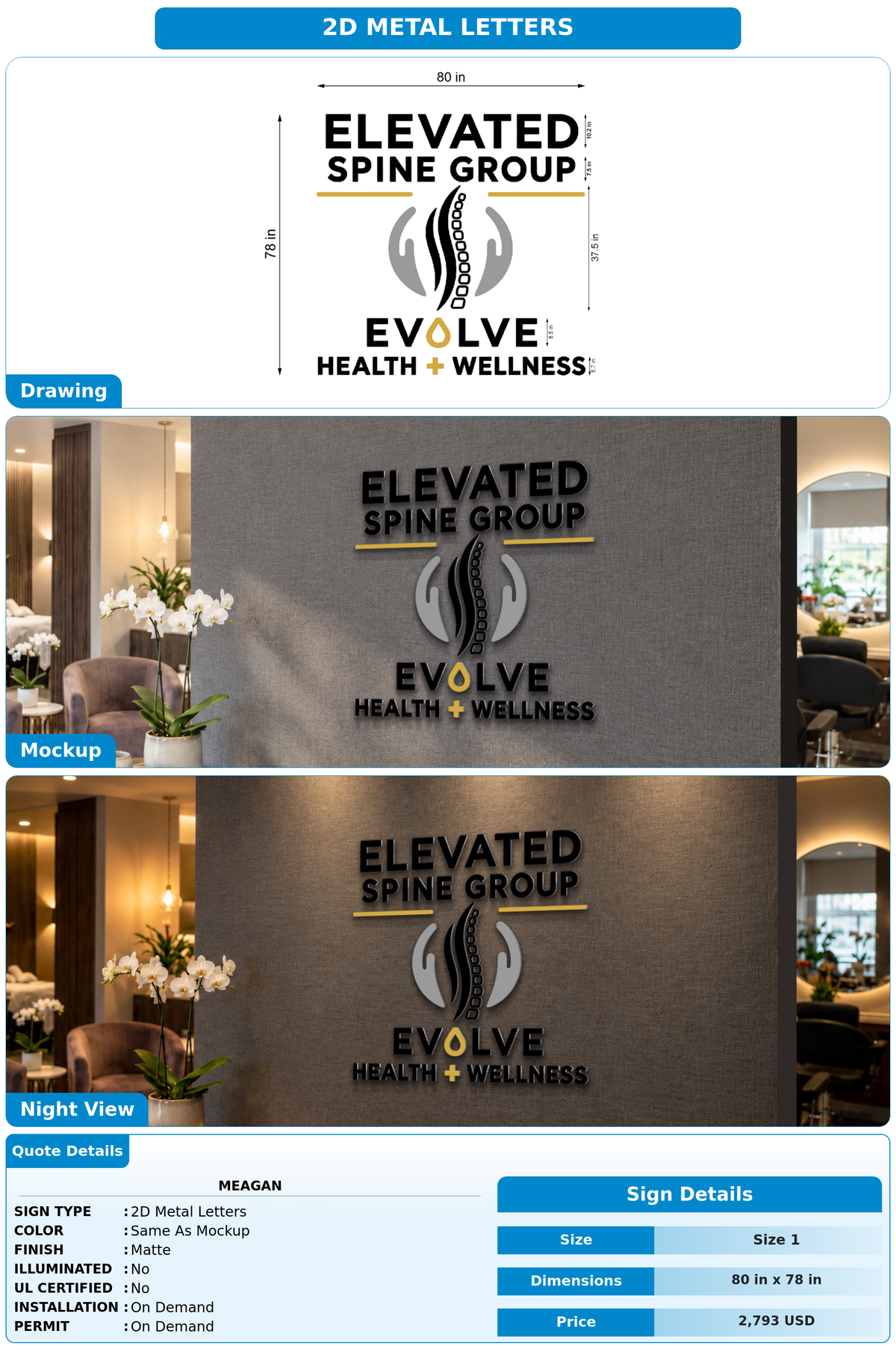 CUSTOM MOCKUP SIGN FOR Meagan