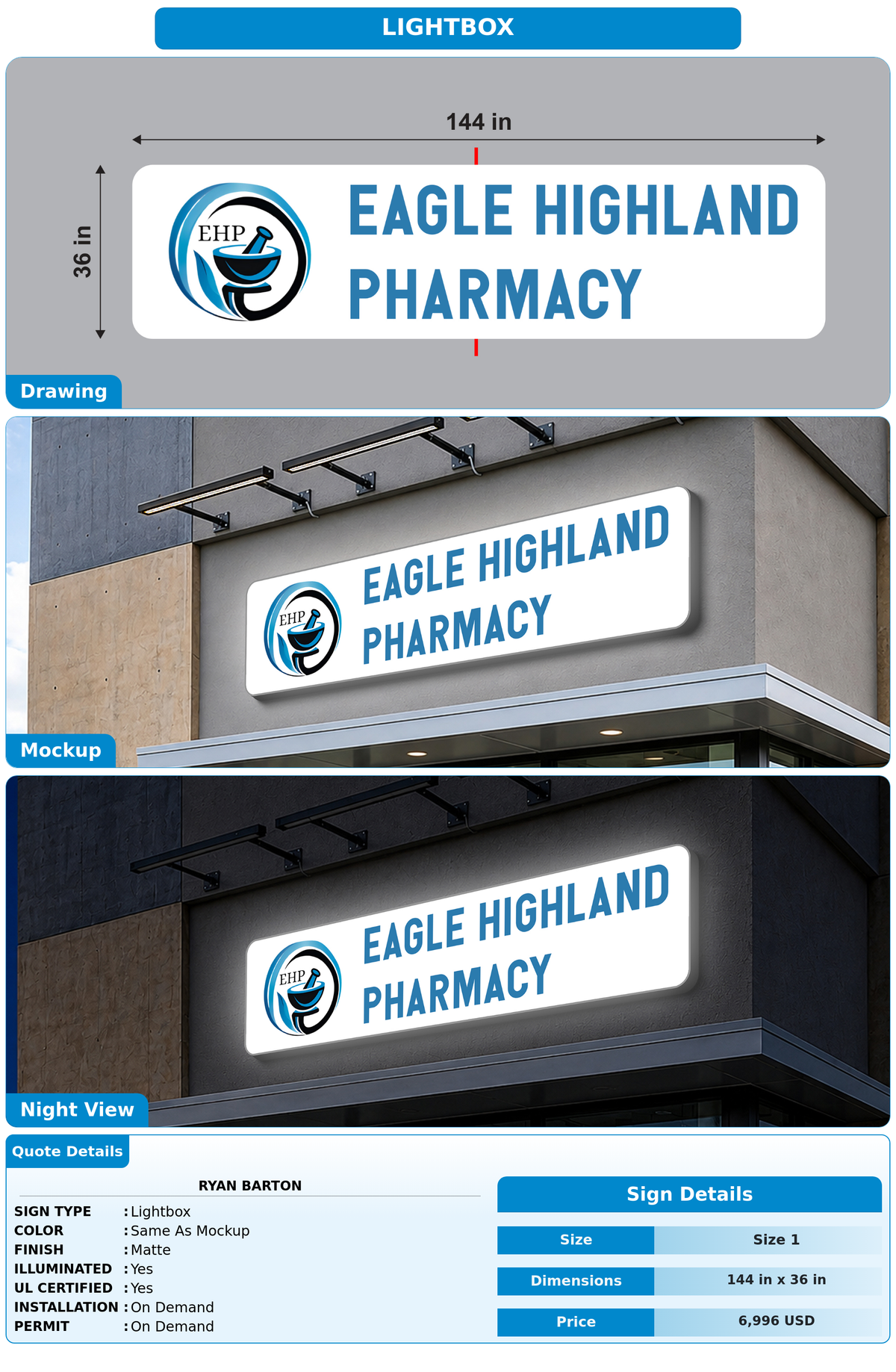 CUSTOM MOCKUP SIGN FOR Ryan Barton
