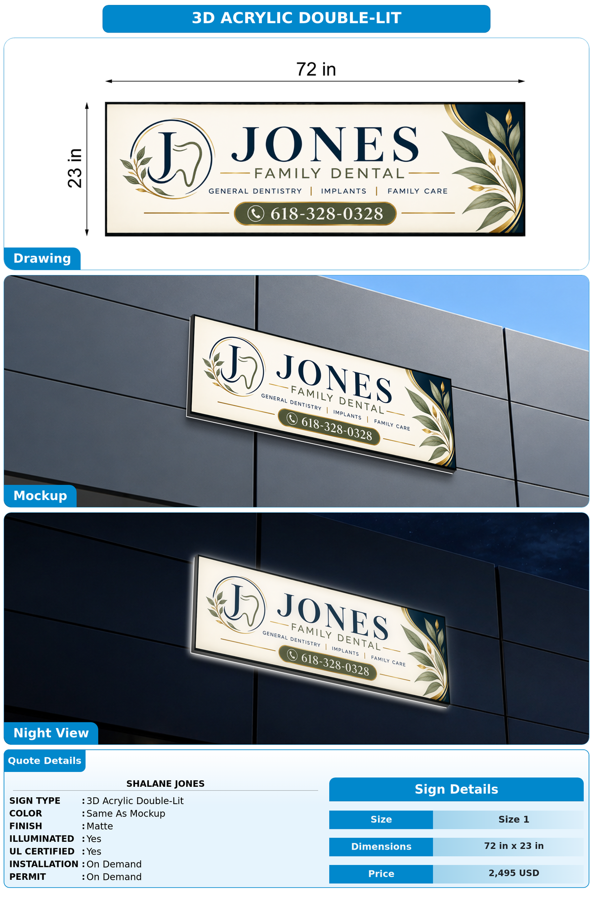 CUSTOM MOCKUP SIGN FOR Shalane Jones