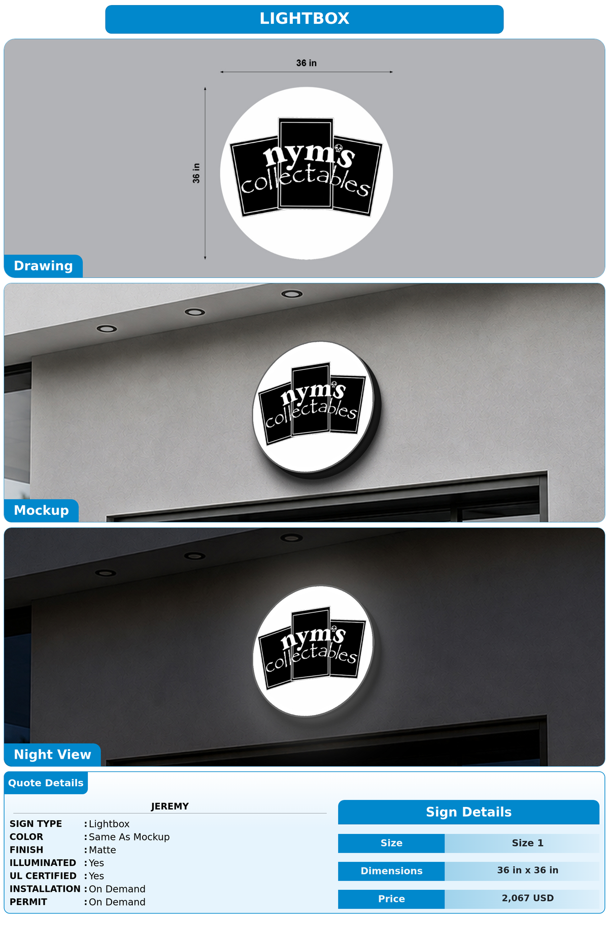 CUSTOM MOCKUP SIGN FOR Jeremy