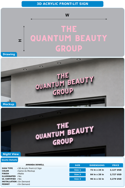 CUSTOM MOCKUP SIGN FOR Amanda Dowell
