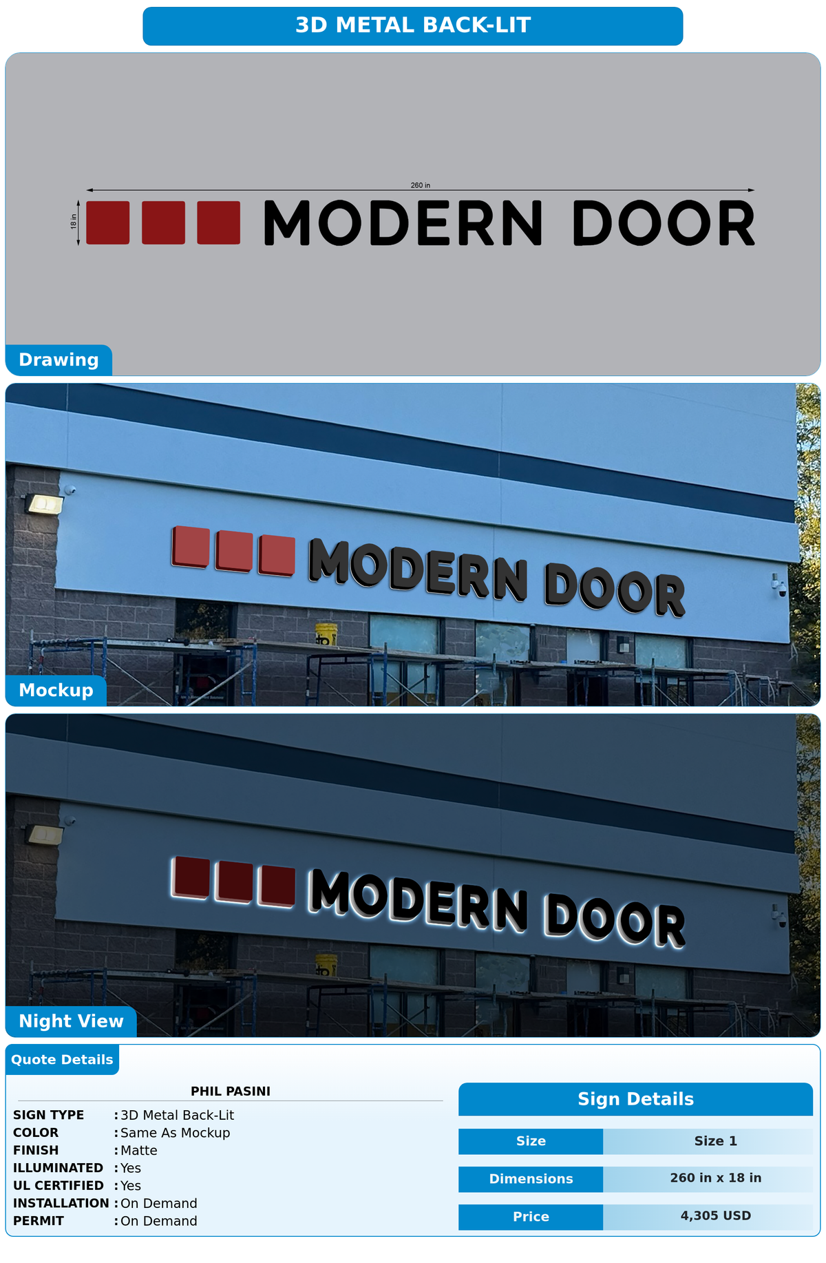 CUSTOM MOCKUP SIGN FOR Phil Pasini