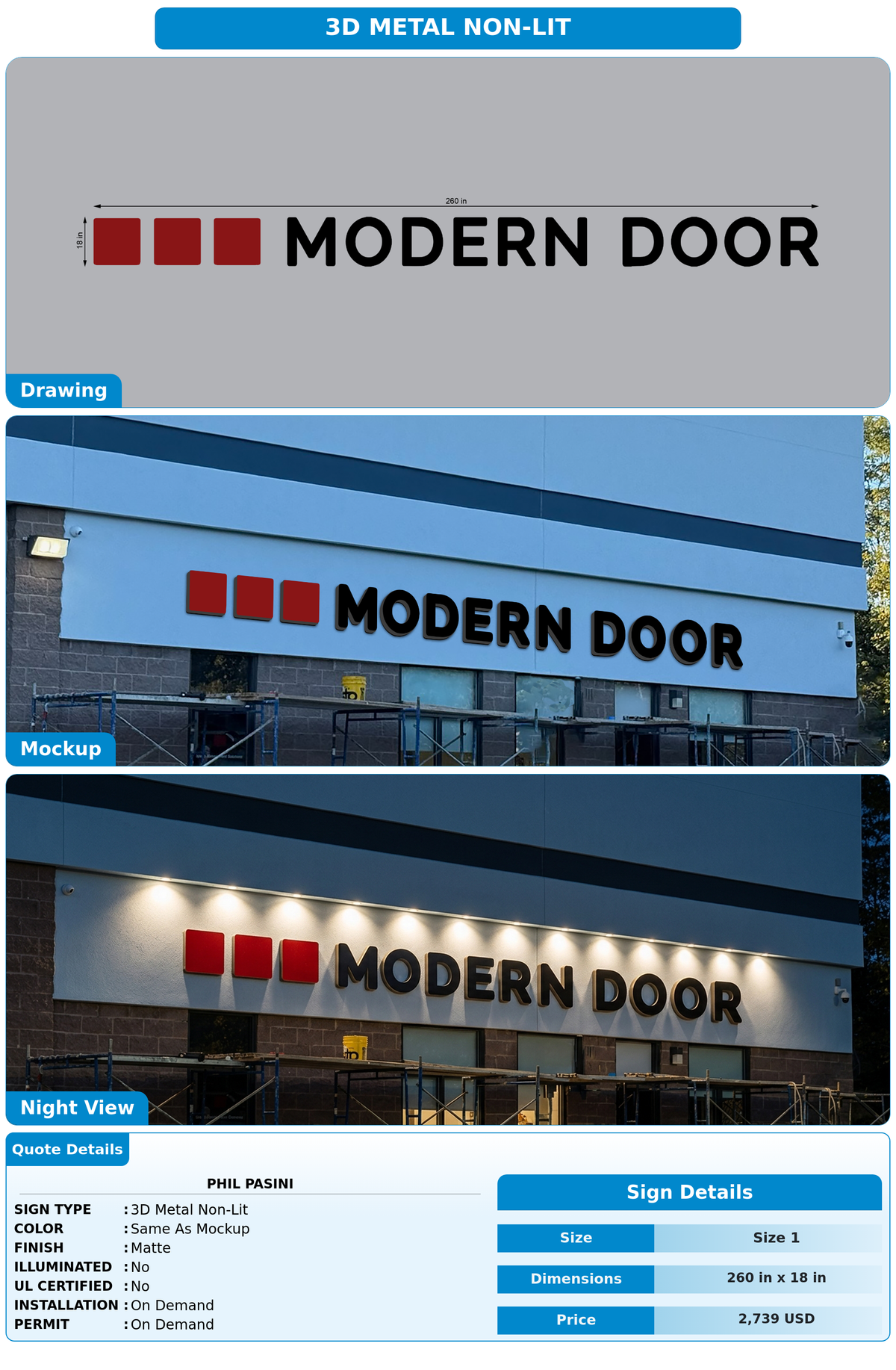 CUSTOM MOCKUP SIGN FOR Phil Pasini