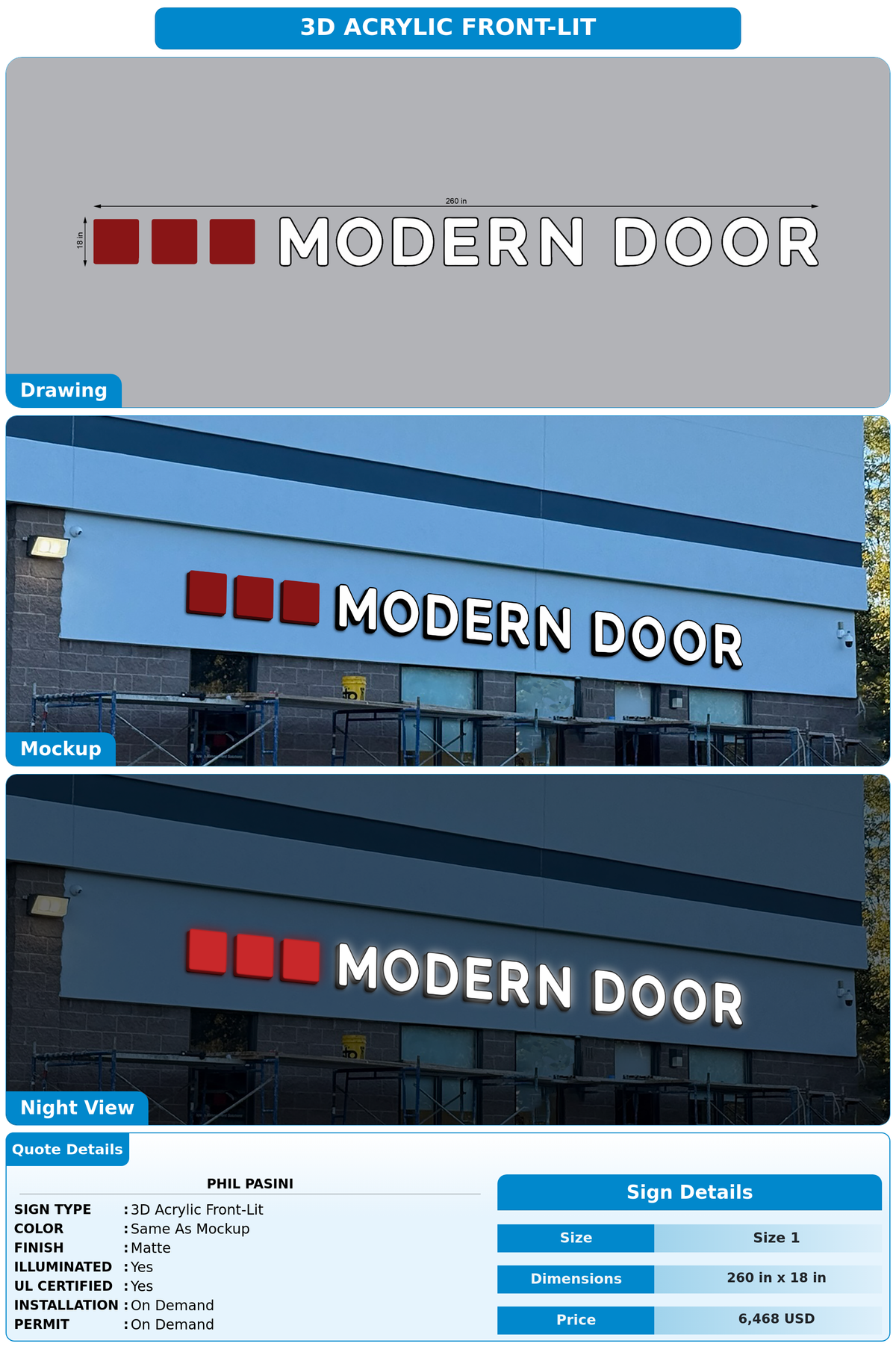 CUSTOM MOCKUP SIGN FOR Phil Pasini