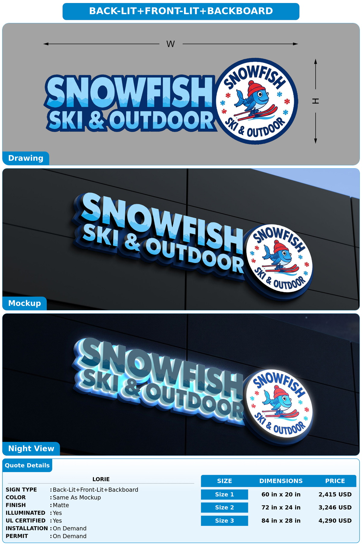 CUSTOM MOCKUP SIGN FOR Lorie