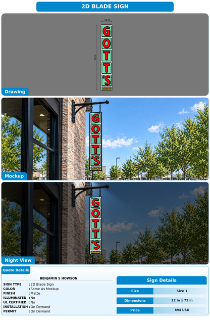CUSTOM MOCKUP SIGN FOR Benjamin s Howson