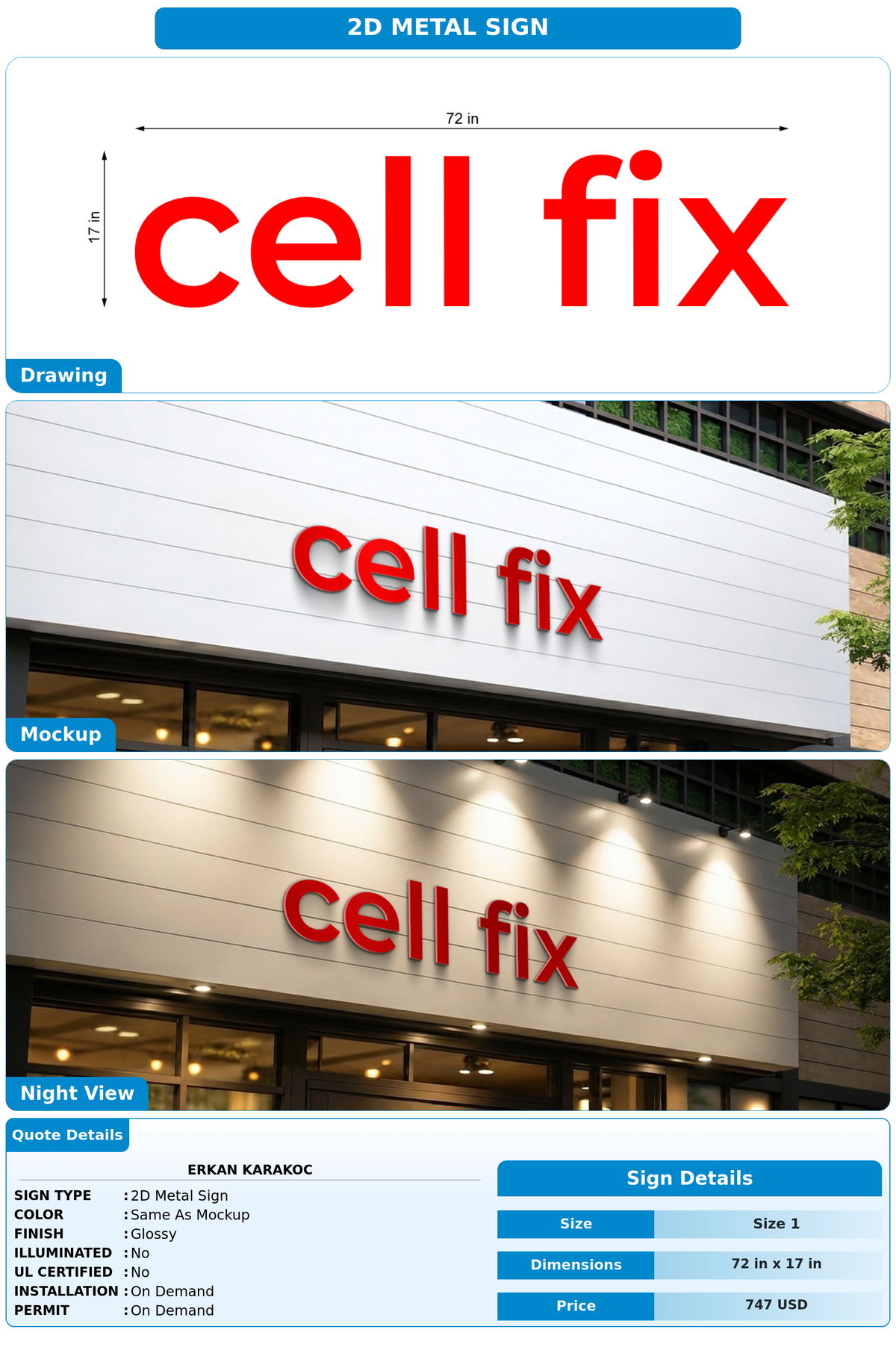 CUSTOM MOCKUP SIGN FOR Erkan Karakoc
