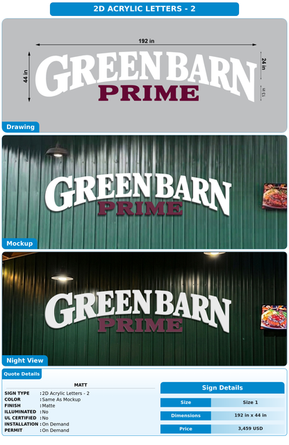 CUSTOM MOCKUP SIGN FOR Matt