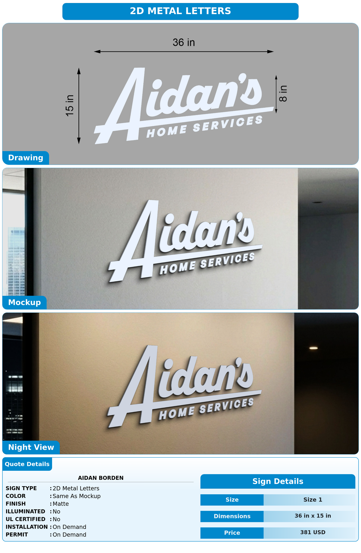 CUSTOM MOCKUP SIGN FOR Aidan Borden