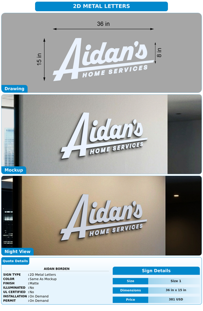 CUSTOM MOCKUP SIGN FOR Aidan Borden