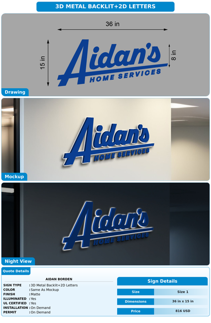 CUSTOM MOCKUP SIGN FOR Aidan Borden