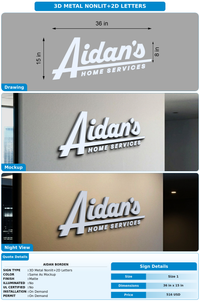CUSTOM MOCKUP SIGN FOR Aidan Borden