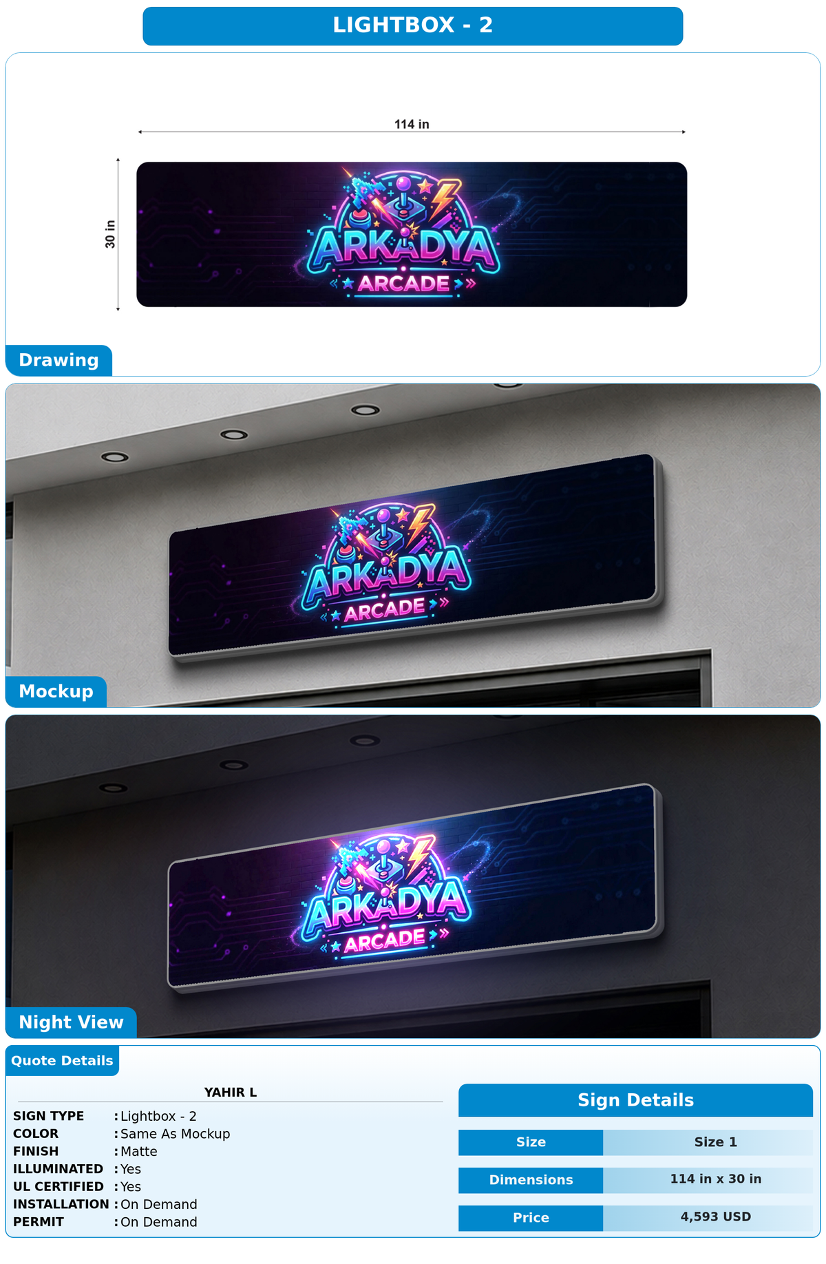 CUSTOM MOCKUP SIGN FOR Yahir L