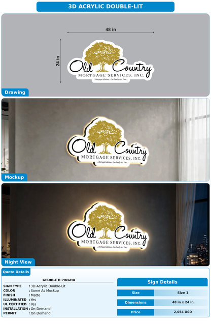 CUSTOM MOCKUP SIGN FOR George H Pingho