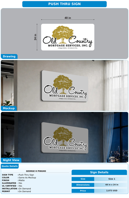 CUSTOM MOCKUP SIGN FOR George H Pingho