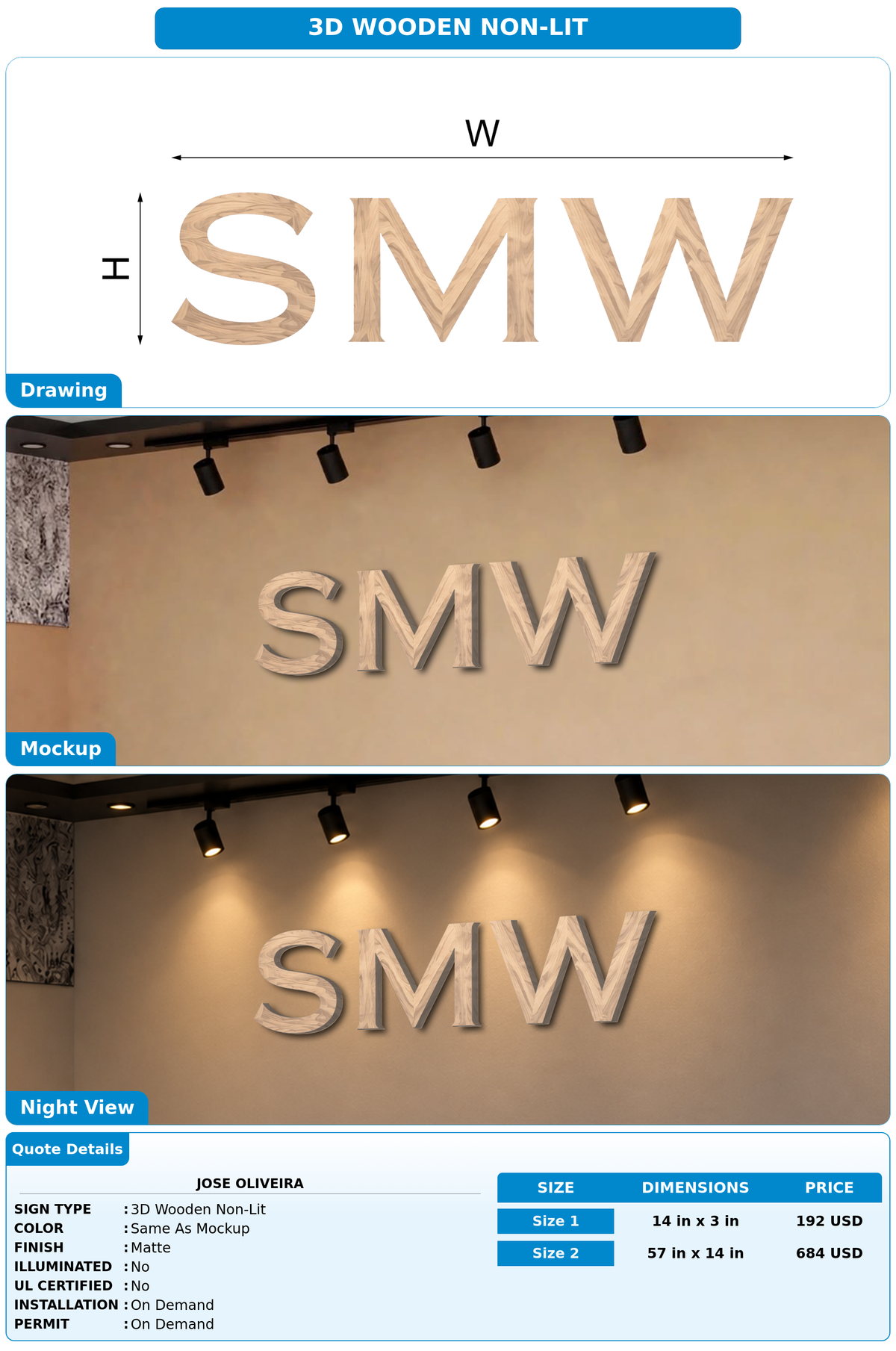 CUSTOM MOCKUP SIGN FOR Jose Oliveira