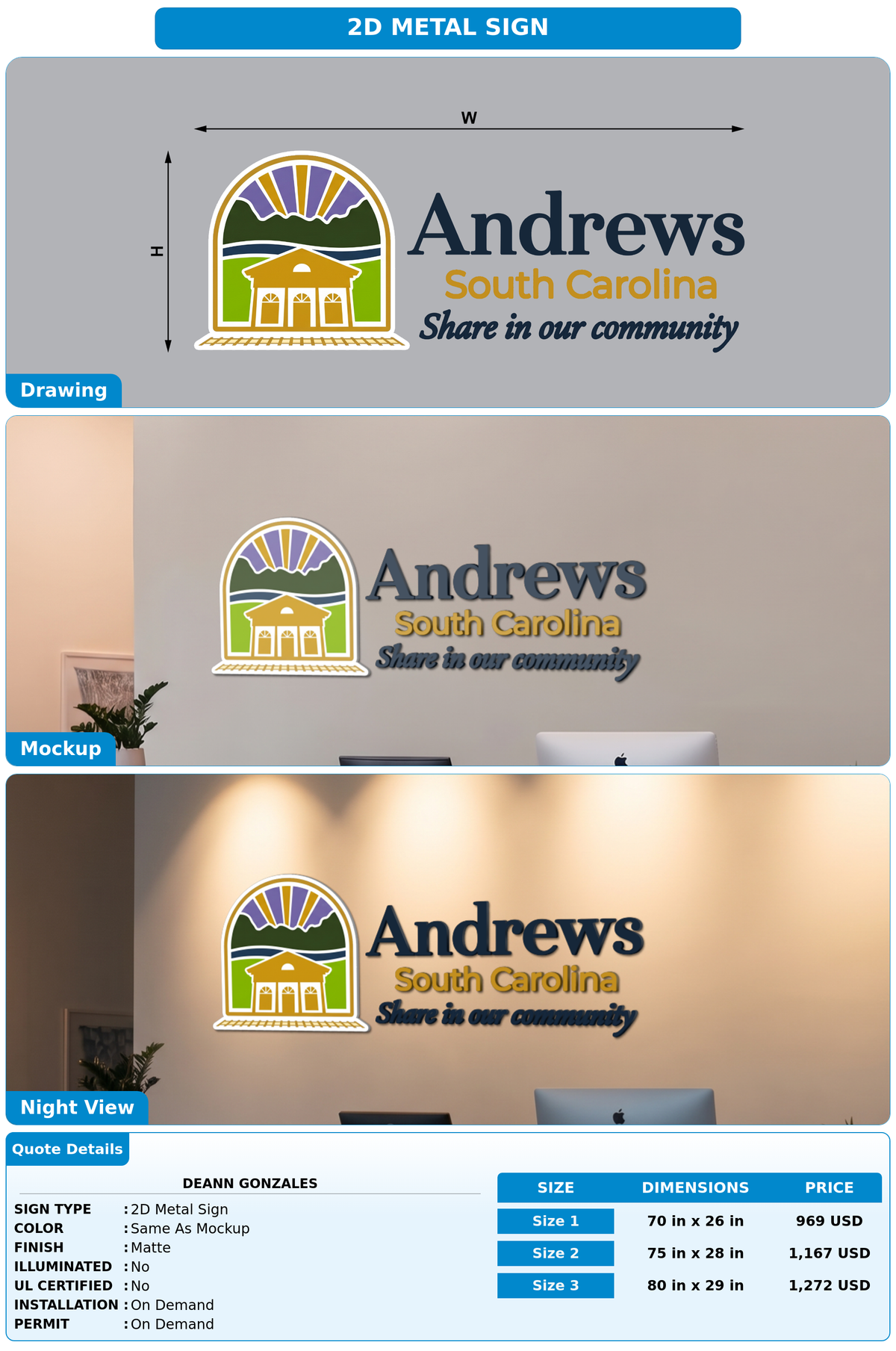 CUSTOM MOCKUP SIGN FOR DeAnn Gonzales