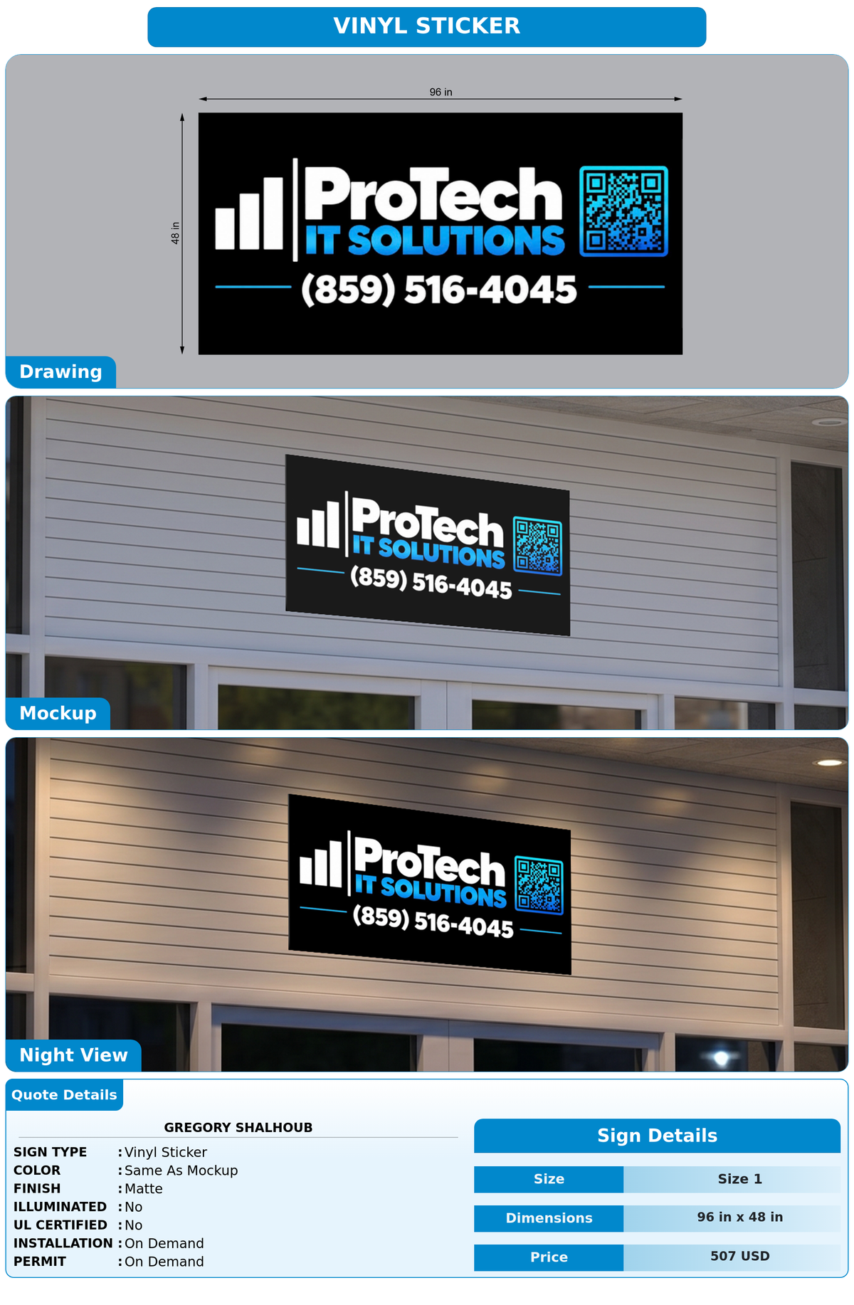 CUSTOM MOCKUP SIGN FOR Gregory Shalhoub