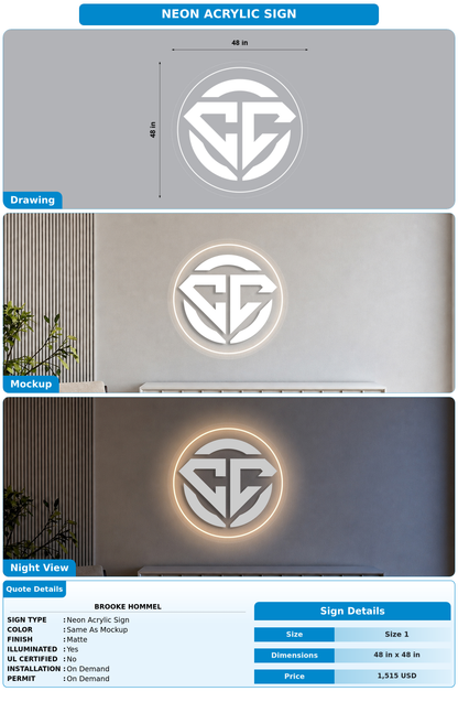 CUSTOM MOCKUP SIGN FOR Brooke Hommel