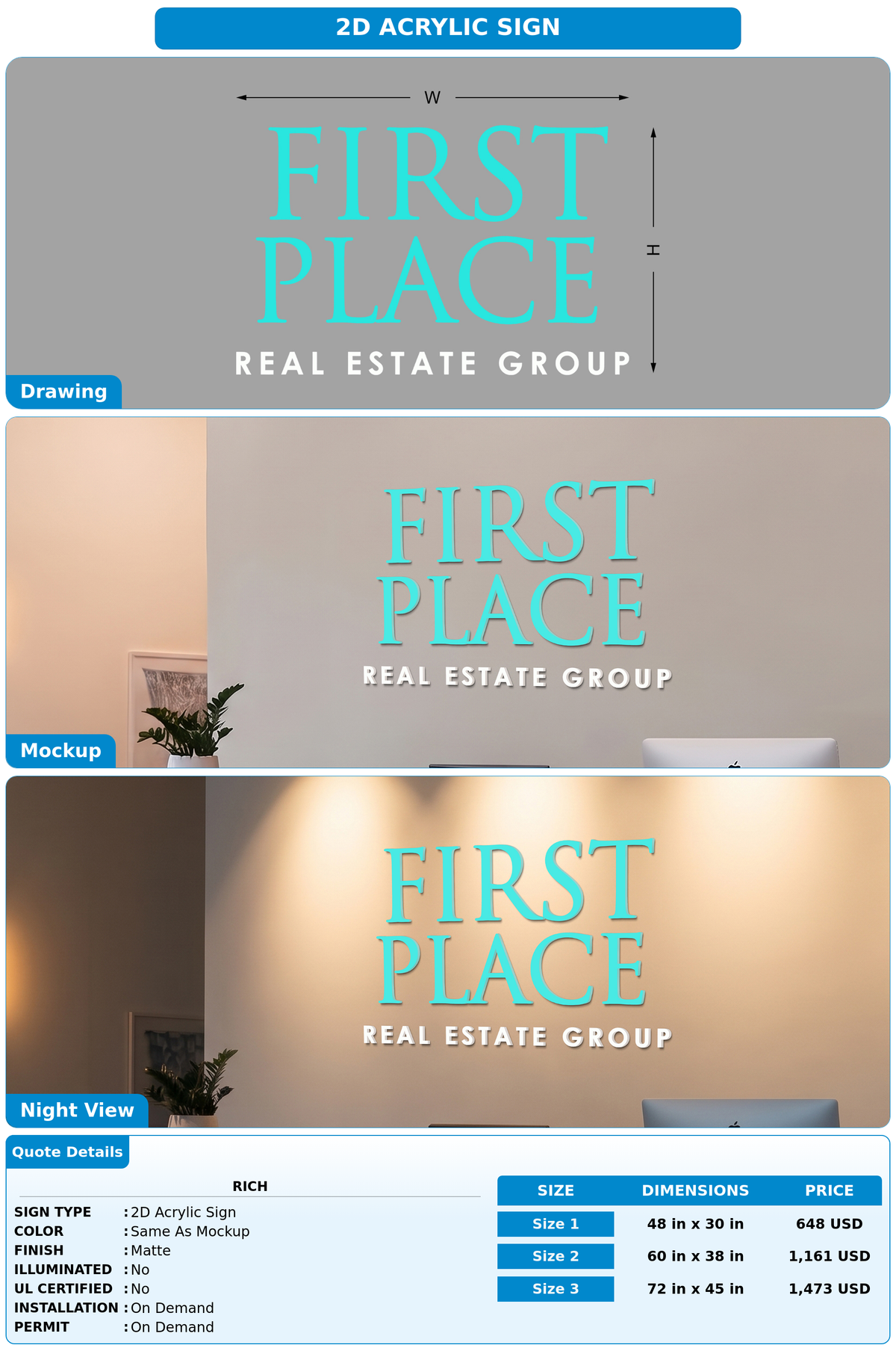 CUSTOM MOCKUP SIGN FOR Rich