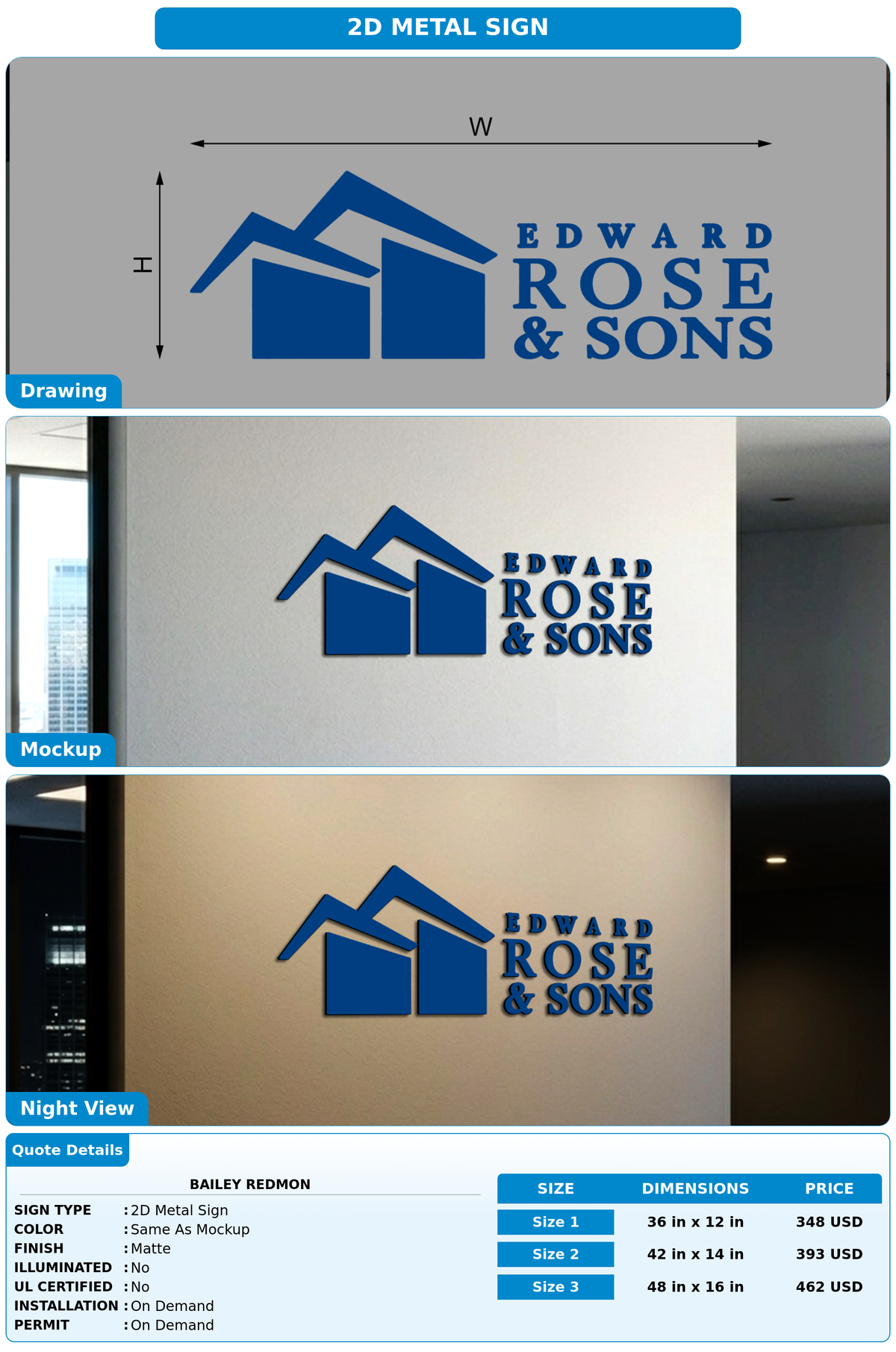 CUSTOM MOCKUP SIGN FOR Bailey Redmon