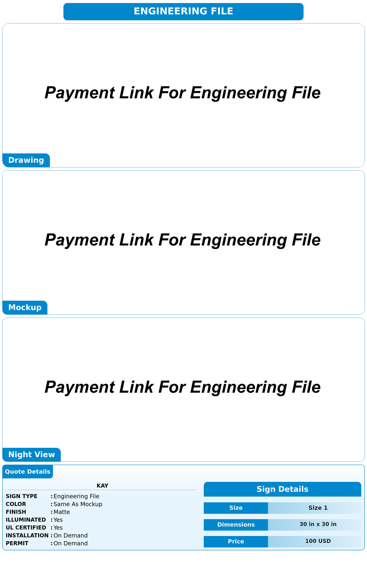 Payment Link For Engineering File Kay