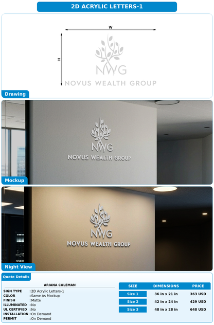 CUSTOM MOCKUP SIGN FOR Ariana Coleman