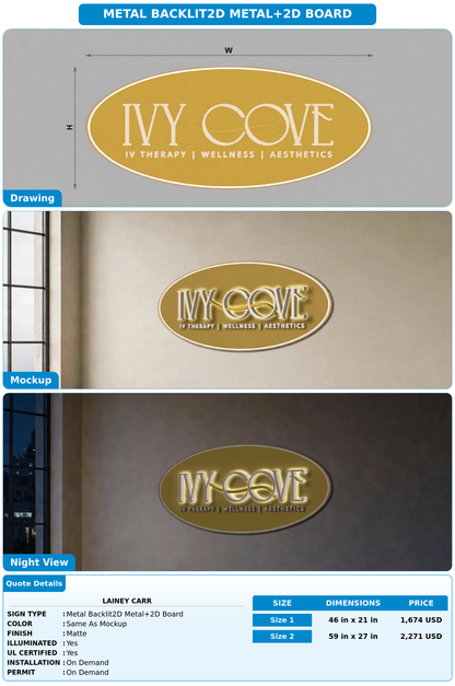 CUSTOM MOCKUP SIGN FOR Lainey Carr