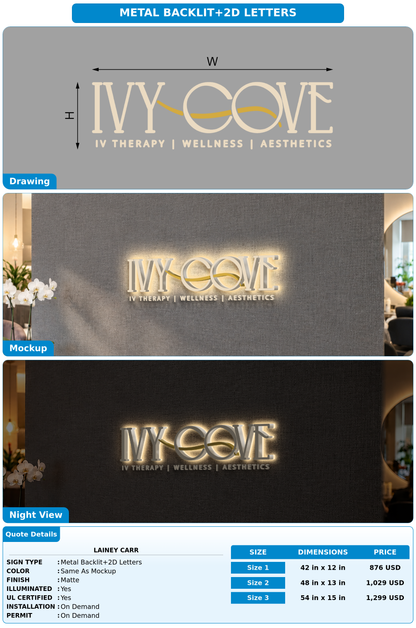 CUSTOM MOCKUP SIGN FOR Lainey Carr