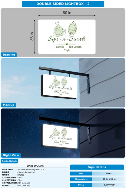 CUSTOM MOCKUP SIGN FOR Diane Culhane