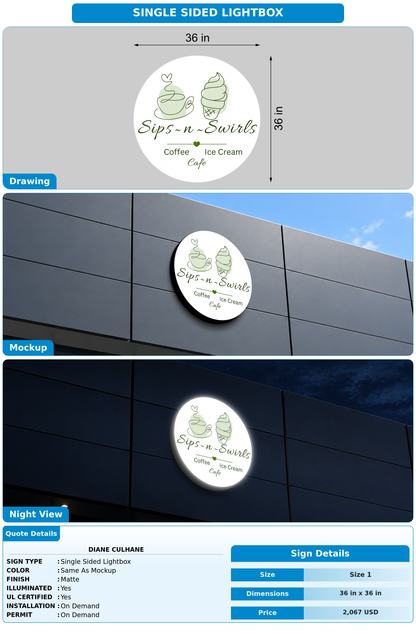 CUSTOM MOCKUP SIGN FOR Diane Culhane