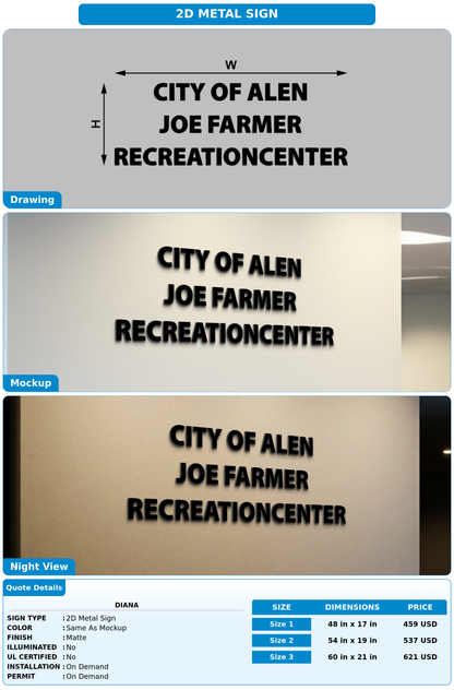 CUSTOM MOCKUP SIGN FOR diana