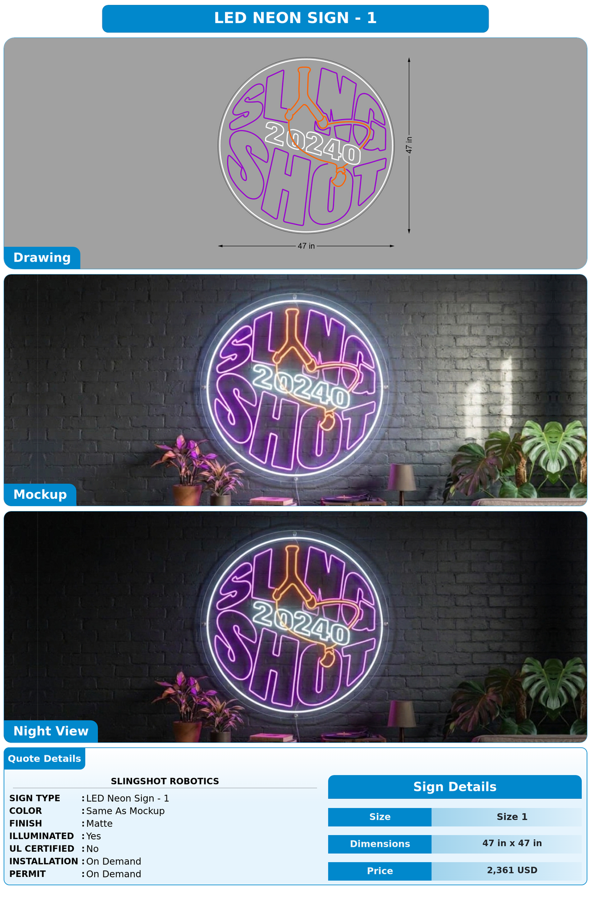 CUSTOM MOCKUP SIGN FOR Slingshot Robotics