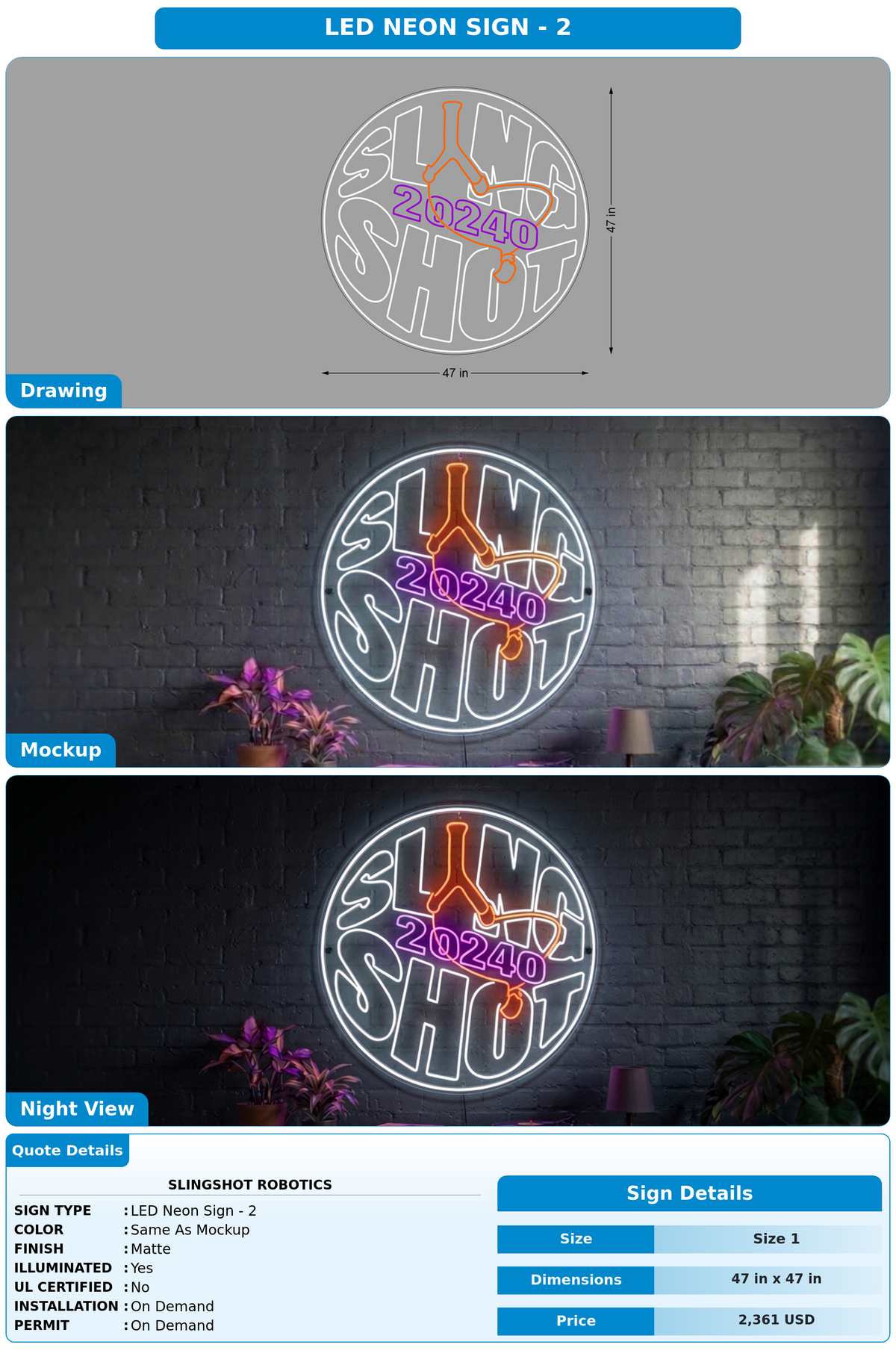 CUSTOM MOCKUP SIGN FOR Slingshot Robotics