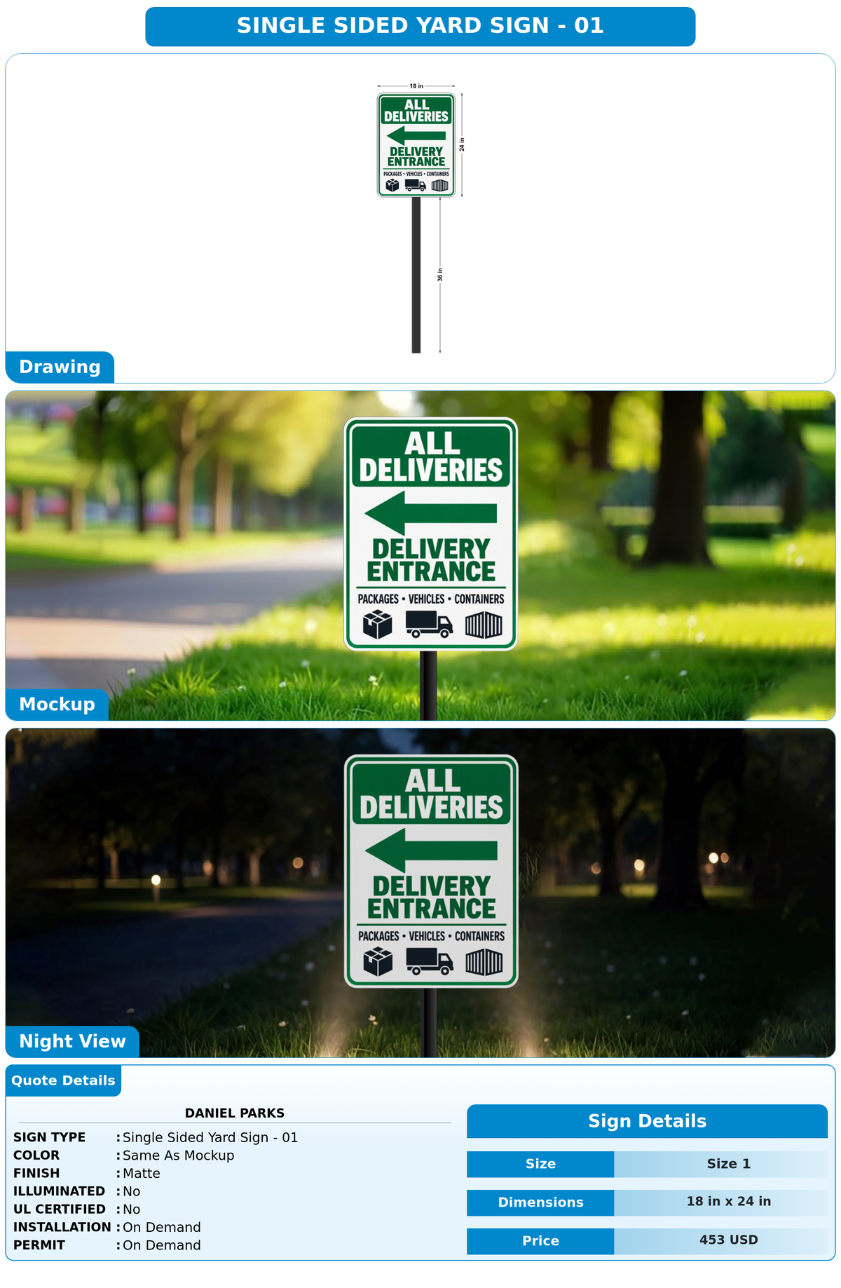 CUSTOM MOCKUP SIGN FOR Daniel Parks