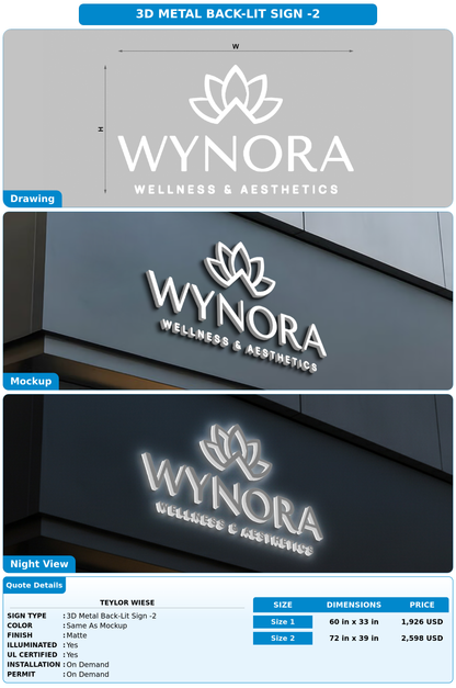 CUSTOM MOCKUP SIGN FOR Teylor Wiese