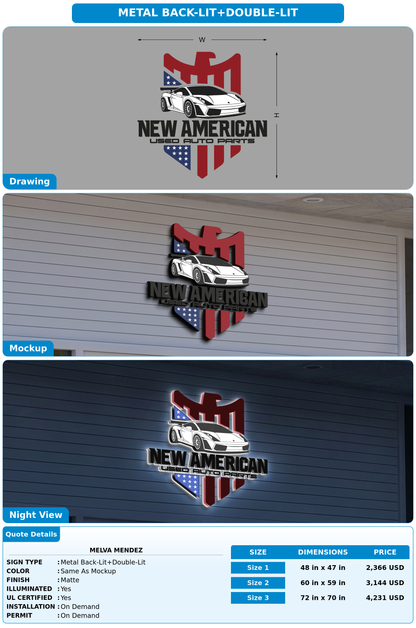 CUSTOM MOCKUP SIGN FOR Melva Mendez