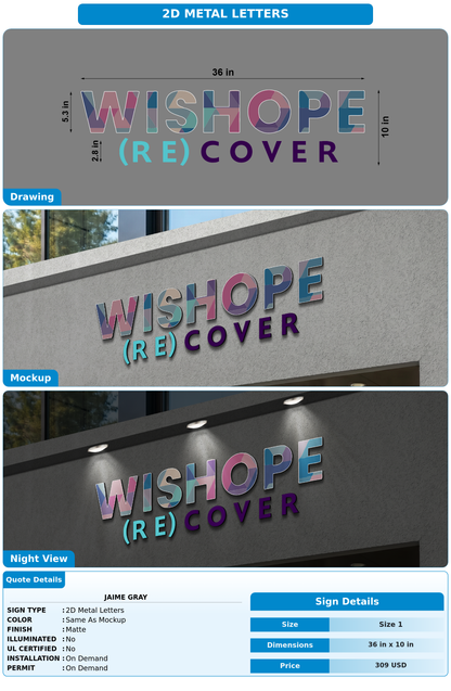 CUSTOM MOCKUP SIGN FOR Jaime Gray