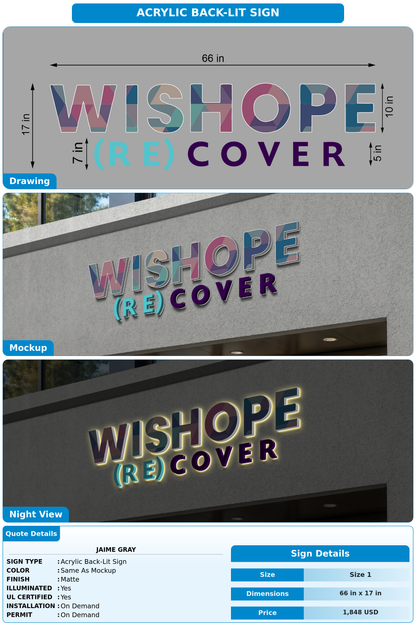 CUSTOM MOCKUP SIGN FOR Jaime Gray