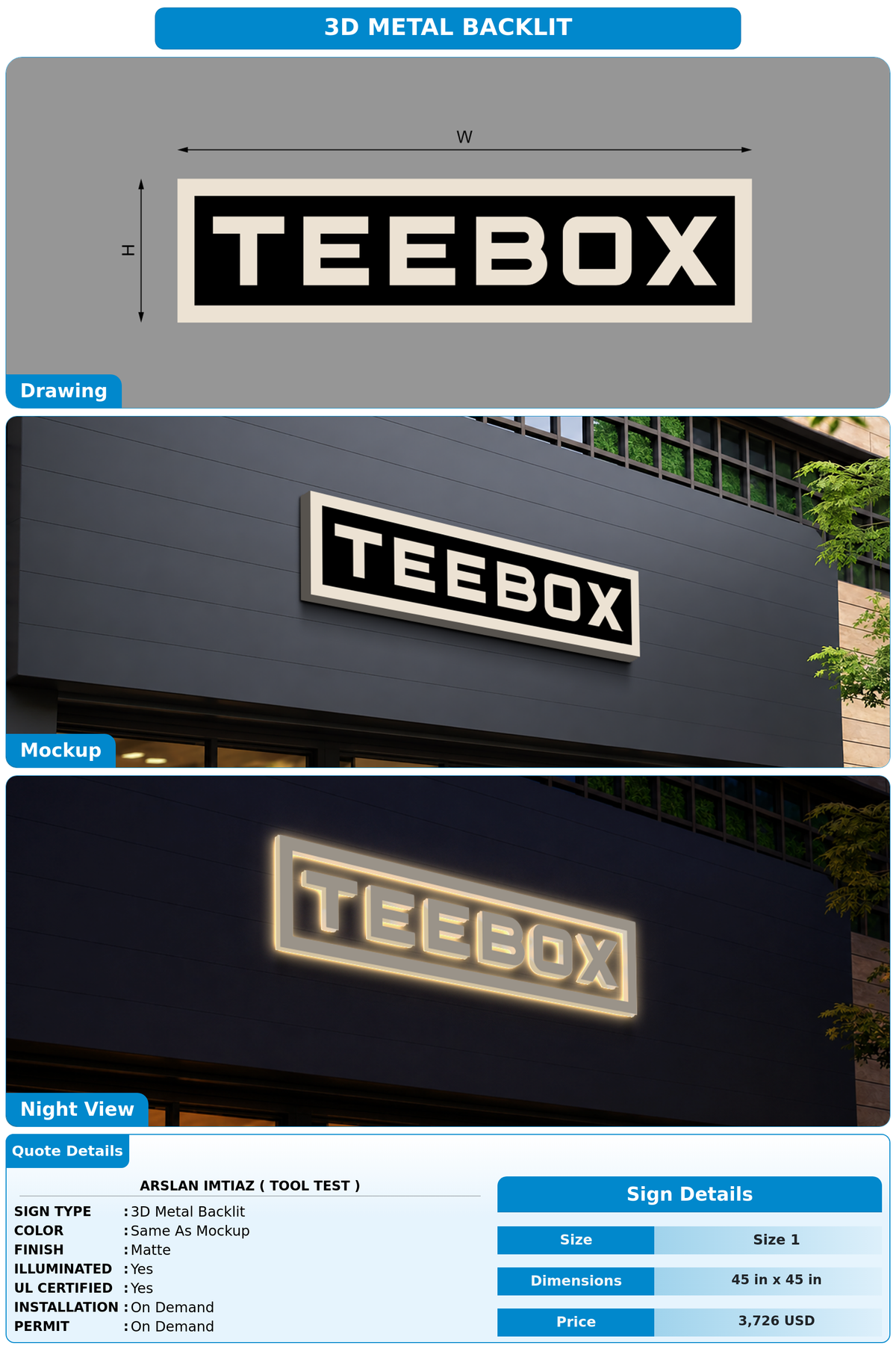 CUSTOM MOCKUP SIGN FOR Arslan Imtiaz ( tool test  )