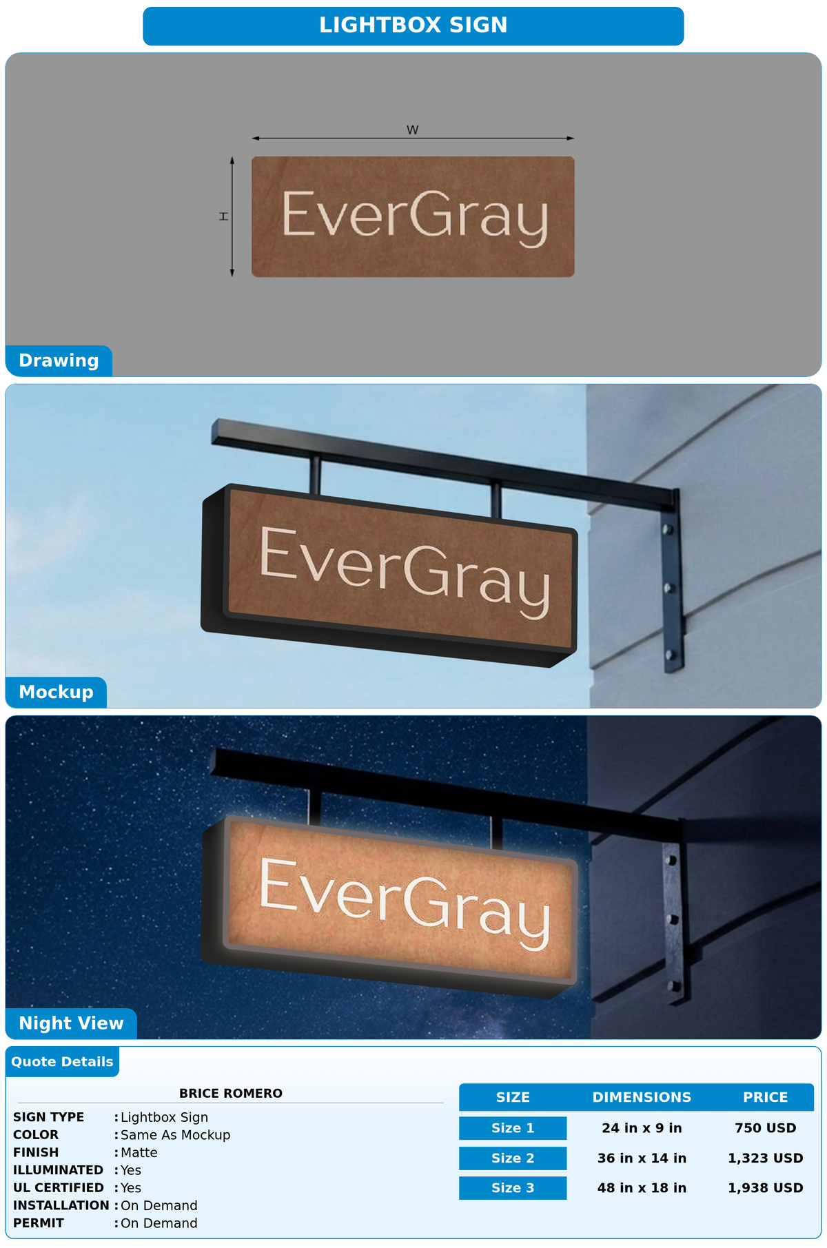 CUSTOM MOCKUP SIGN FOR Brice Romero