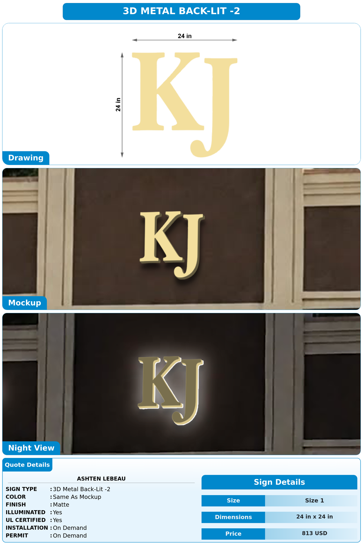CUSTOM MOCKUP SIGN FOR Ashten Lebeau