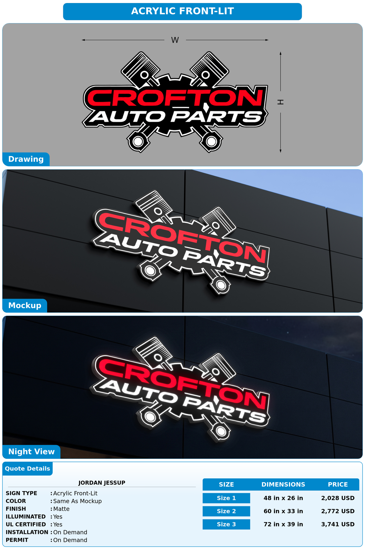 CUSTOM MOCKUP SIGN FOR Jordan Jessup