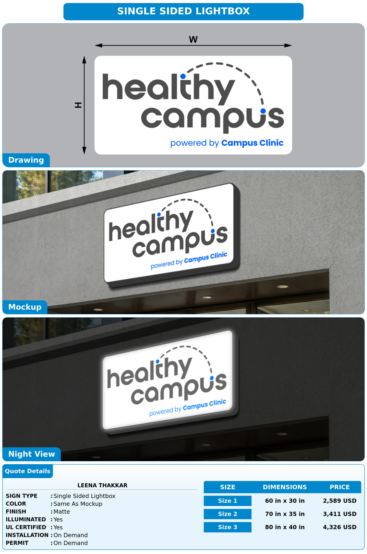 CUSTOM MOCKUP SIGN FOR Leena Thakkar
