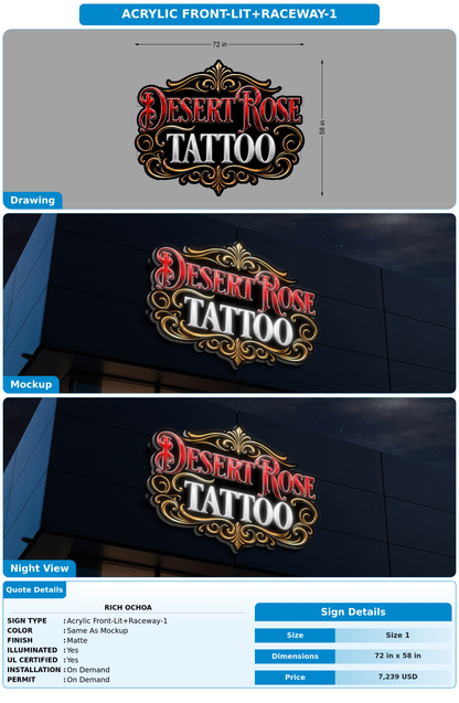 CUSTOM MOCKUP SIGN FOR Rich Ochoa